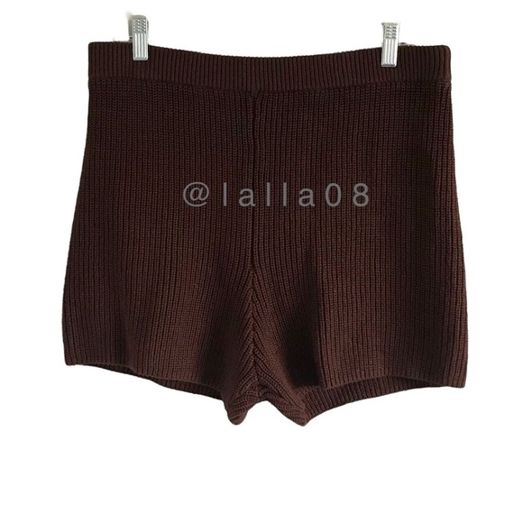 Reformation Brown Fiore Cardigan And Short Set New - Picture 10 of 13